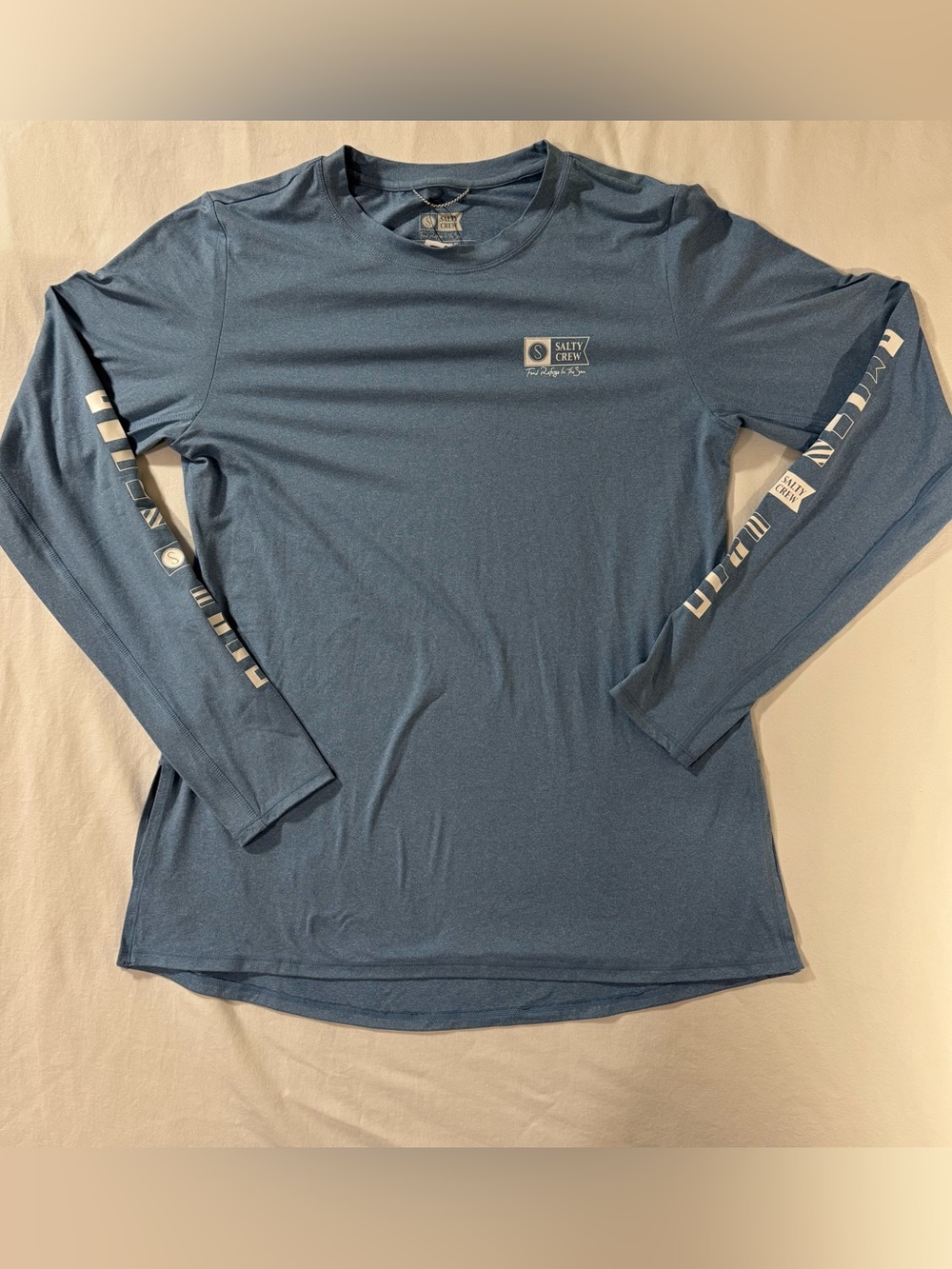 Salty Crew Thrill Seekers Crew Performance Shirt XL Blue UPF 50+ NWT